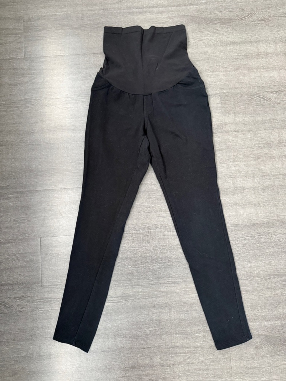 Maternity Black High-Waist Seamless Ponte Leggings